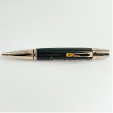 Mont Blanc 萬寶龍 Boheme Ballpoint Pen 短款黑色直線（黃色石）原子筆 25539