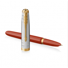 PARKER 51 Premium Red GT Fountain Pen|派克 51 雅緻系列 狂放紅 金夾 墨水筆